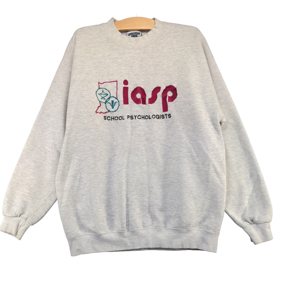 Lee Heavyweight Men's Sweatshirt Gray Large IASP School Psychologists Vintage